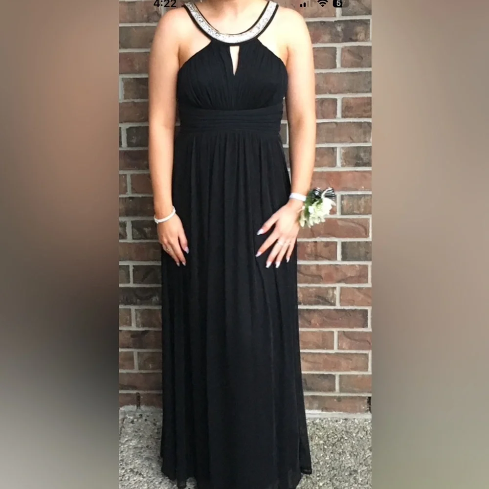 XS, black and gold/silver accent Prom Dress - Picture 1 of 5
